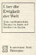 Tapa de Über die Ewigkeit der Welt
