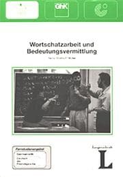 Tapa de Wortschatzarbeit und Bedeutungsvermittlung. Fernstudieneinheit 08.