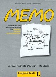 Tapa de Memo, Lernwortschatz Deutsch-Deutsch