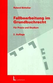 Tapa de Fallbearbeitung im Grundbuchrecht. Für Praxis und Studium