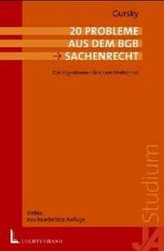 Tapa de 20 Probleme aus dem BGB. Das Eigentümer- Besitzer- Verhältnis