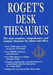 Tapa de Roget's desk thesaurus
