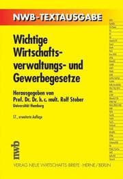 Tapa de Wichtige Wirtschaftsverwaltungs- und Gewerbegesetze