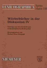 Tapa de Worterbucher in Der Diskussion (Lexicographica)