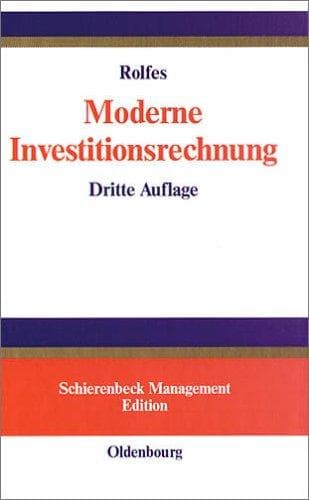 Tapa de Moderne Investitionsrechnung.