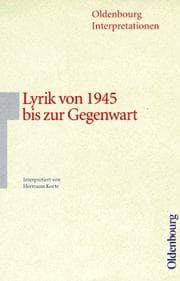 Tapa de Oldenbourg Interpretationen, Bd.82, Lyrik nach 1945