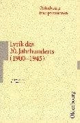 Tapa de Oldenbourg Interpretationen, Bd.97, Lyrik des 20. Jahrhunderts (1900-1945)