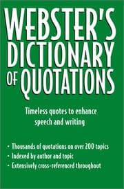 Tapa de Webster's dictionary of quotations