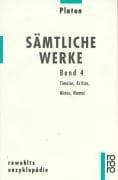 Tapa de Sämtliche Werke 04. Timaios, Kritias, Minos, Nomoi