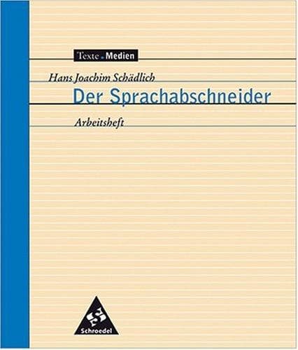 Tapa de Der Sprachabschneider. Arbeitsheft.