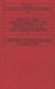 Tapa de Theorie-Werkausgabe, Bd.10, Kritik der Urteilskraft