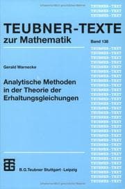Tapa de Analytische Methoden in der Theorie der Erhaltungsgleichungen