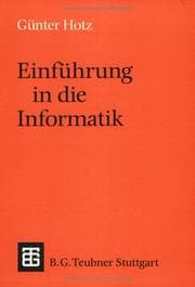 Tapa de Einführung in die Informatik