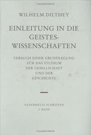 Tapa de Gesammelte Schriften, Bd.1, Einleitung in die Geisteswissenschaften