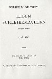 Tapa de Leben Schleiermachers I. ( 1768-1802). (Bd. XIII)