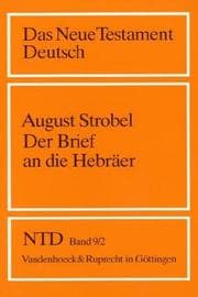 Tapa de Der Brief an Die Hebraer