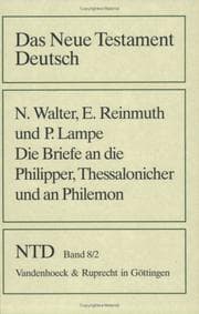 Tapa de Die Briefe an die Philipper, Thessalonicher und an Philemon