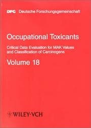 Tapa de Occupational Toxicants: Critical Data Evaluation for MAK Values and Classification of Carcinogens, Volume 18 (The MAK-Collection for Occupational Health ... Part I: MAK Value   Documentations (DFG))