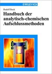 Tapa de Aufschlussmethoden Der Analytischen Chemie