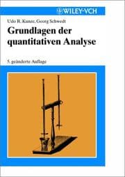 Tapa de Grundlagen der qualitativen und quantitativen Analyse