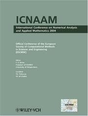Tapa de ICNAAM - International Conference of Numerical Analysis and Applied Mathematics 2004