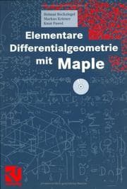 Tapa de Elementare Differentialgeometrie Mit Maple
