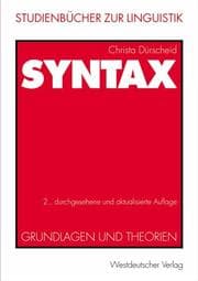 Tapa de Syntax. Grundlagen und Theorien