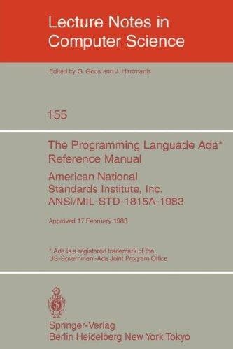 Tapa de The Programming Language Ada. Reference Manual