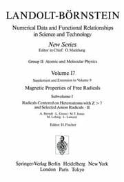 Tapa de Radicals Centered on Heteroatoms with Z > 7 and Selected Anion Radicals I / Heteroatomzentrierte (Z > 7) Radikale und ausgewählte Anionradikale I