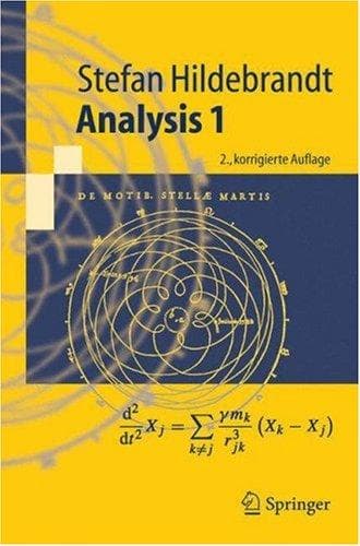 Tapa de Analysis 1 (Springer-Lehrbuch)