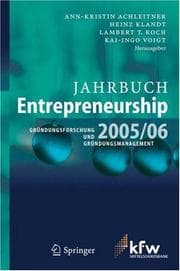Tapa de Jahrbuch Entrepreneurship 2005/06