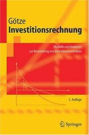 Tapa de Investitionsrechnung