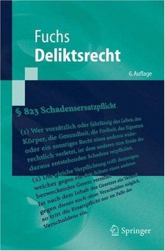 Tapa de Deliktsrecht (Springer-Lehrbuch)