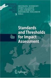 Tapa de Standards and thresholds for impact assessment