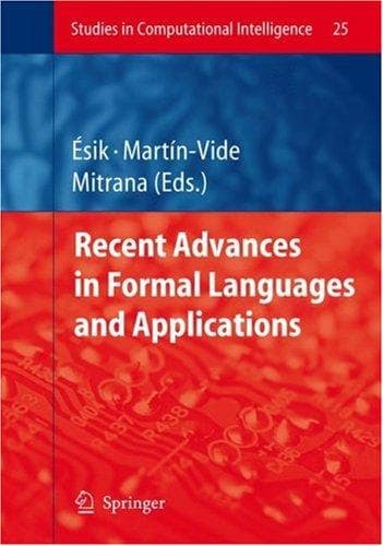 Tapa de Recent advances in formal languages and applications
