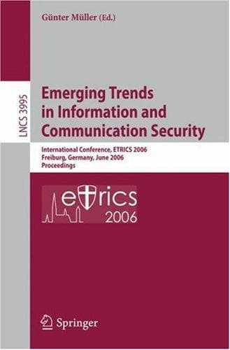 Tapa de Emerging Trends in Information and Communication Security