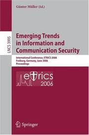 Tapa de Emerging Trends in Information and Communication Security