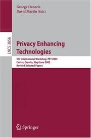 Tapa de Privacy enhancing technologies