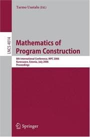 Tapa de Mathematics of Program Construction