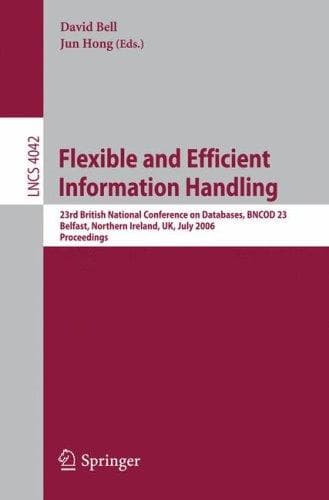 Tapa de Flexible and efficient information handling