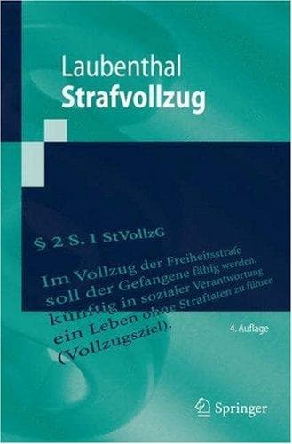 Tapa de Strafvollzug (Springer-Lehrbuch)