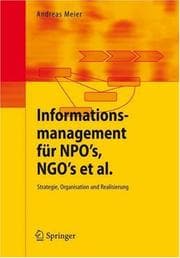 Tapa de Informationsmanagement für NPO's, NGO's et al