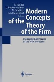 Tapa de Modern concepts of the theory of the firm