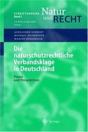 Tapa de Die Naturschutzrechtliche Verbandsklage in Deutschland