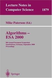 Tapa de Algorithms - ESA 2000