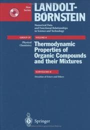 Tapa de Densities of Esters and Ethers Vol. 8