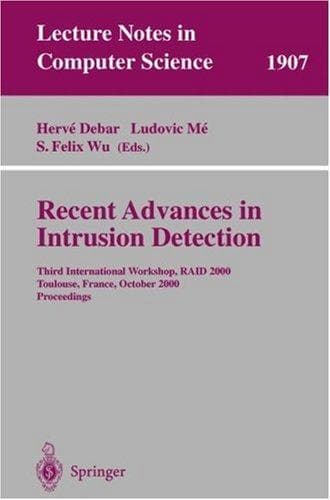 Tapa de Recent advances in intrusion detection