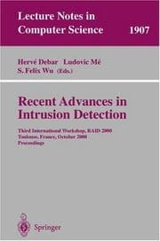 Tapa de Recent advances in intrusion detection