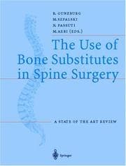 Tapa de The use of bone substitutes in spine surgery