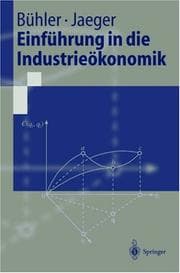 Tapa de Einführung in Die Industrieökonomik